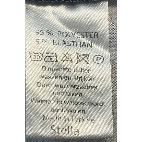 DREAMSTAR LONG SLEEVE V-NECK TOP, WOMENS, XL, NAVY BLUE BROWN WHITE ABSTRACT - Picture 11 of 11